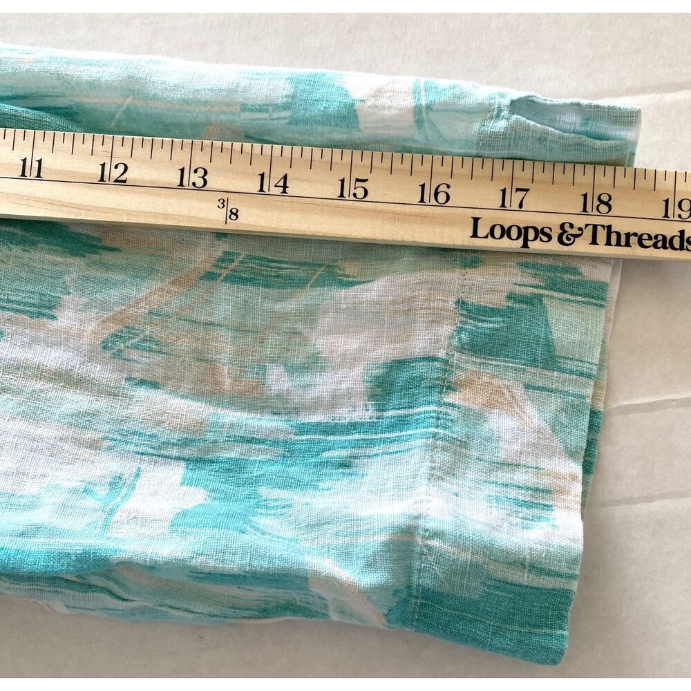 Jm Collection Linen Blend Button Up 3/4 Sleeve Sh… - image 8